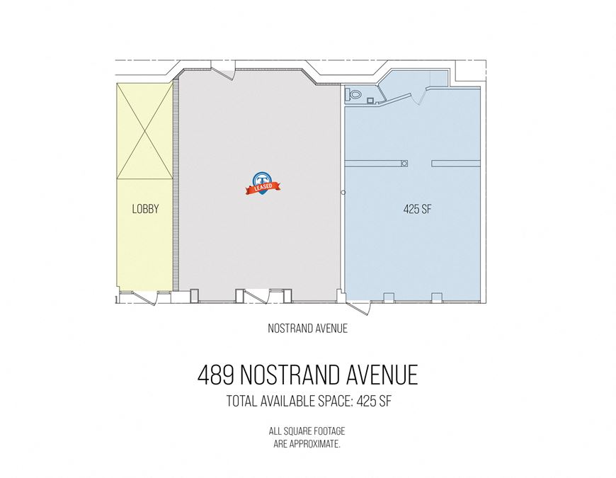 425 SF | 489 Nostrand Avenue | Prime Retail Space for Lease