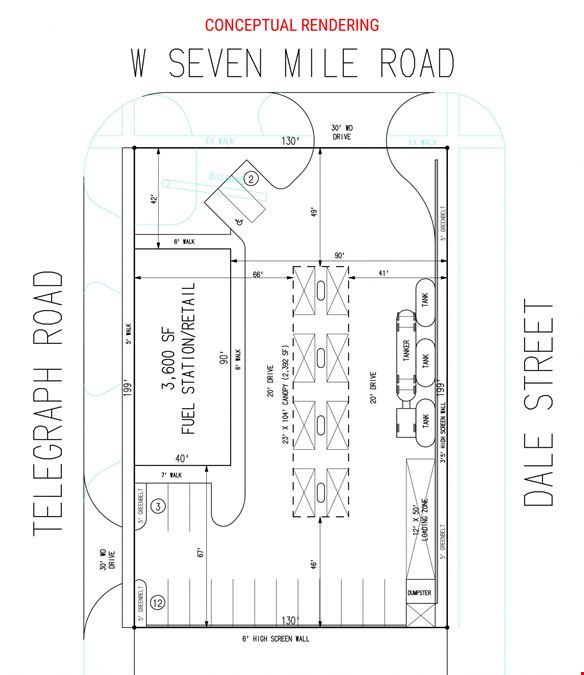 SEC of 7 Mile and Telegraph Roads