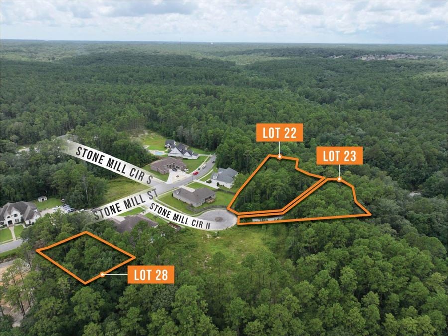 $1 Auction – 4 Custom Home Lots | Stone Mill Subdivision | Mobile, AL