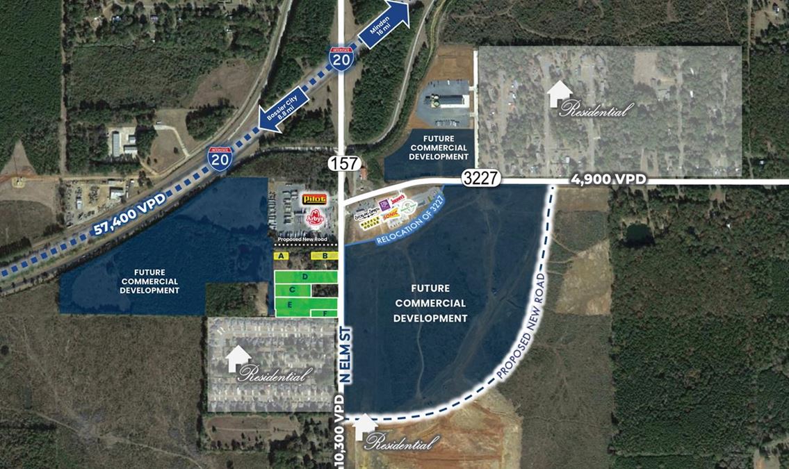 5 Prime Retail/Commercial Land Tracts | Hwy 157 Near I-20, Haughton