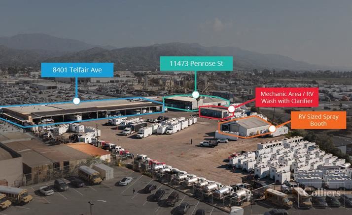 2.3 - 5.3 Acres of Industrial Land with Buildings for Lease