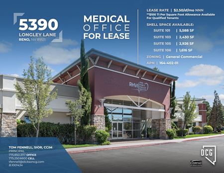 Office space for Rent at 5390 Longley Ln in Reno