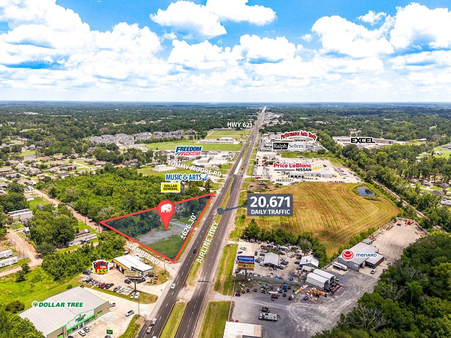 Prime ±2.17 Acre Corner Development Lot on Airline Hwy