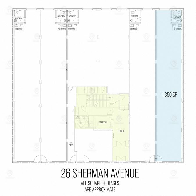 1,350 SF | 26 Sherman Ave | Newly Developed Retail With Glass Frontage For Lease