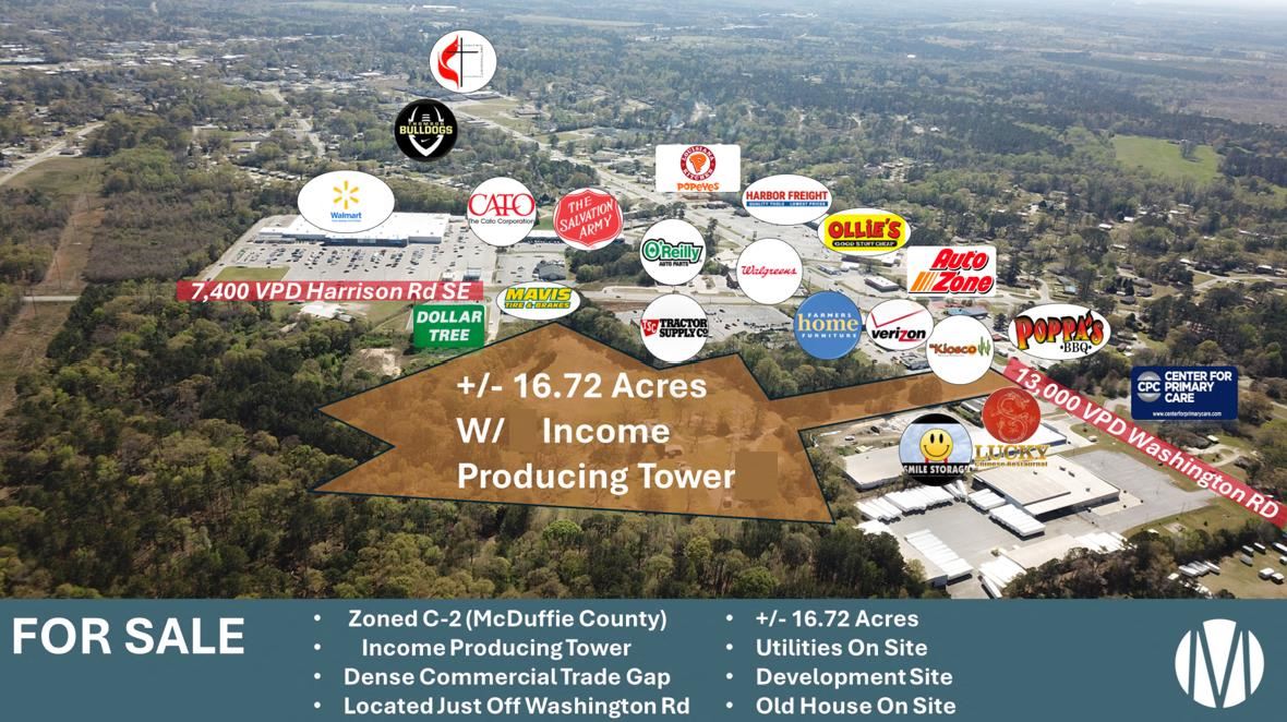 17 Acre Development Tract W/ Income Producing Tower