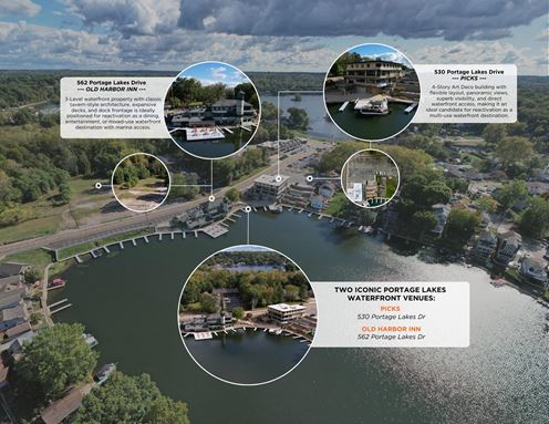 Portage Lakes Waterfront Reactivation | 3.4 Acres, 650+ Ft Frontage