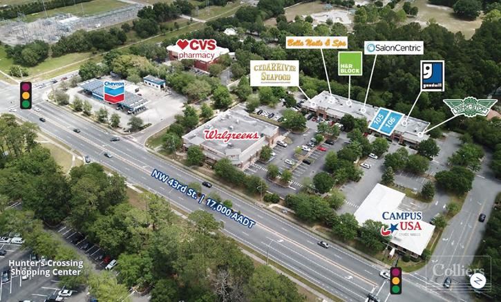 5141 NW 43rd Street, Gainesville, FL 32606 - Two suites of prime retail space in Hunter's Walk Shopping Plaza