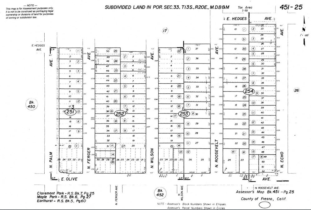 Fresno Tower District Commercial Land For Lease, Ground Lease or Build-to-Suit