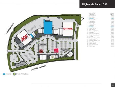 Retail space for Rent at Highlands Ranch Pkwy & University Blvd in Highlands Ranch