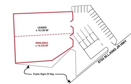 VacantLand space for Rent at 8703 Martin Luther King, Jr Hwy in Landover
