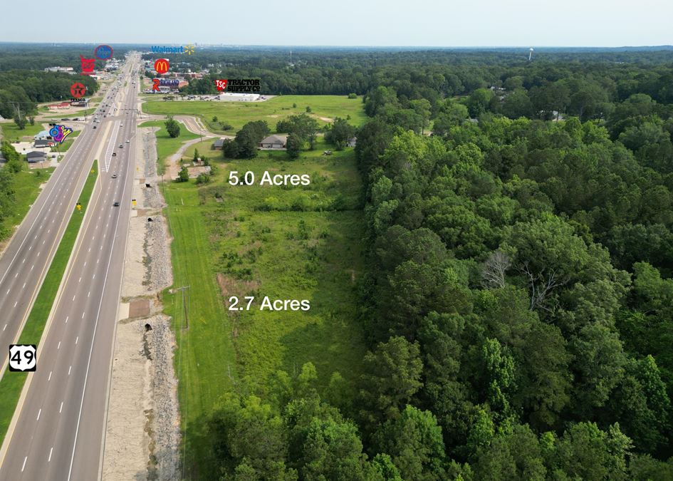 7.7 Acres - Hwy 49 Frontage - Richland, MS