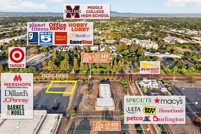 $1 Auction - REIT Sale | Weberstown Mall Outparcel | 32K VPD