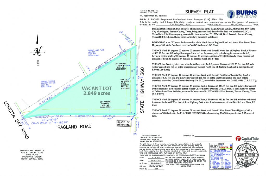 2.849 Acres Land in Mansfield, TX