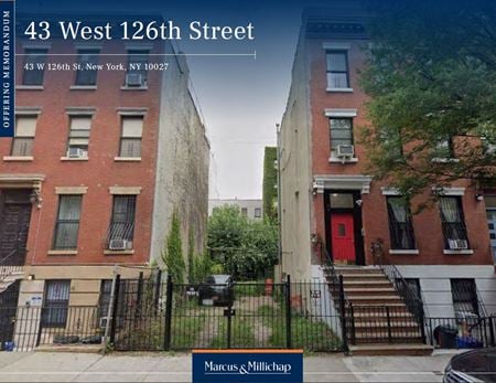 Land space for Sale at 43 W 126th St in New York