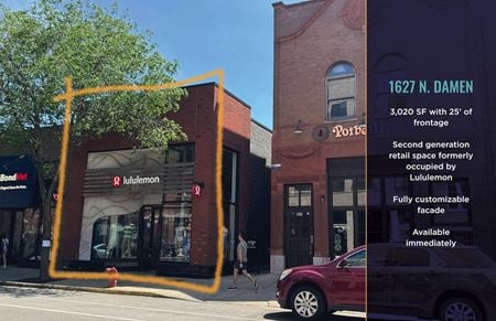 Retail space for Rent at 1627-1727-1731 N Damen Avenue in Chicago