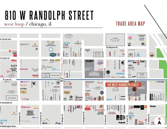 Retail space for Rent at 810 W Randolph Street in Chicago