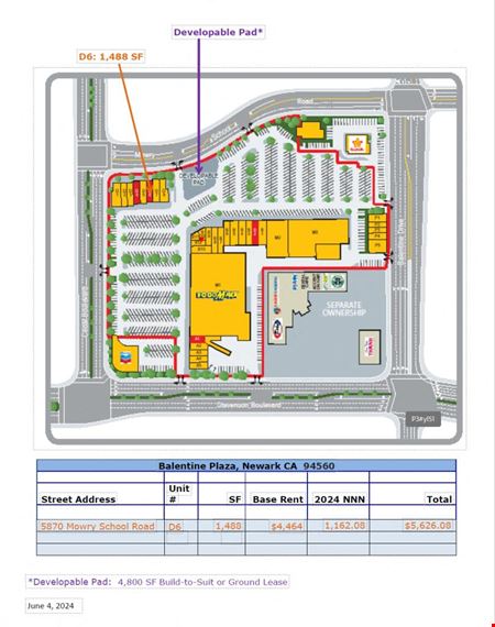 Retail space for Rent at Balentine Plaza in Newark