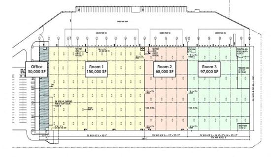 344,400± SF Industrial Building with 9± AC of Outside Storage for Lease
