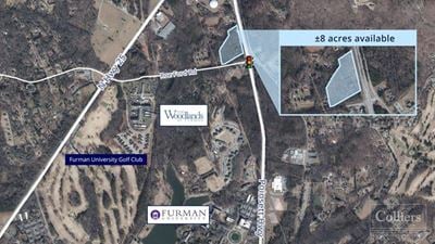 ±8 Acre Development Site Near Furman University in Growing Greenville Market
