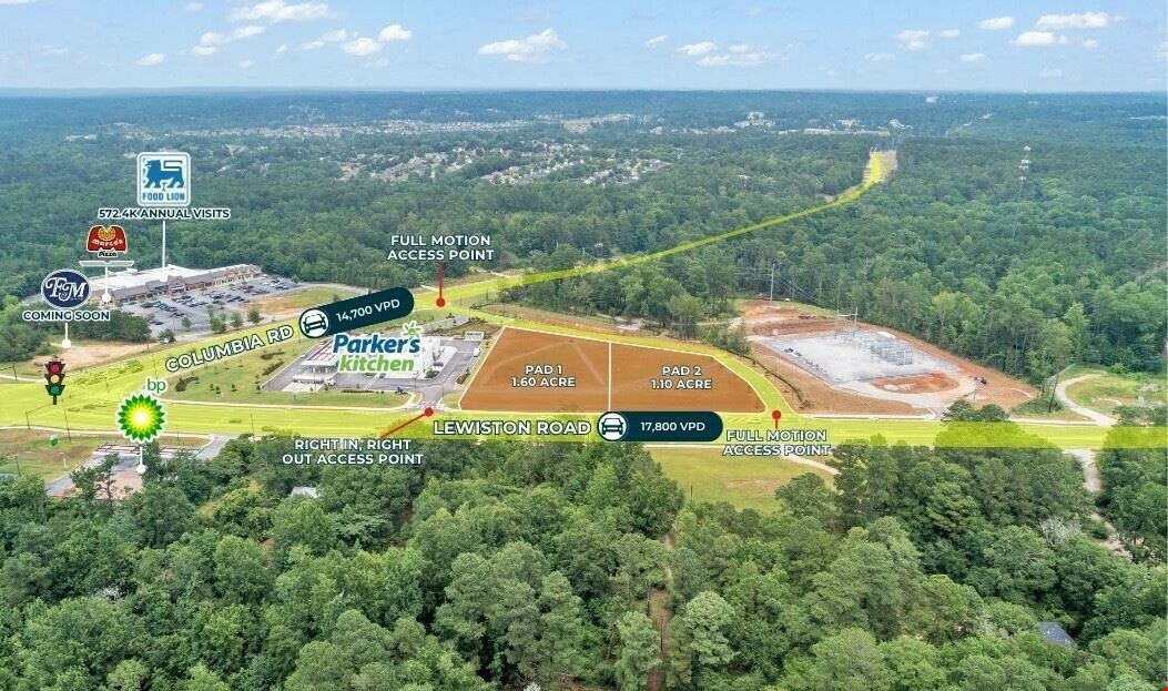 2 Pad Sites | Anchored by Food Lion | 2X Full Motion