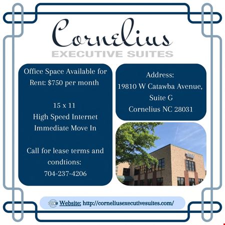 Commercial space for Rent at 19810 West Catawba Avenue in Cornelius