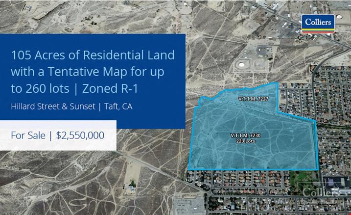 105 Acres of Residential Land with a Tentative Map for up to 260 lots