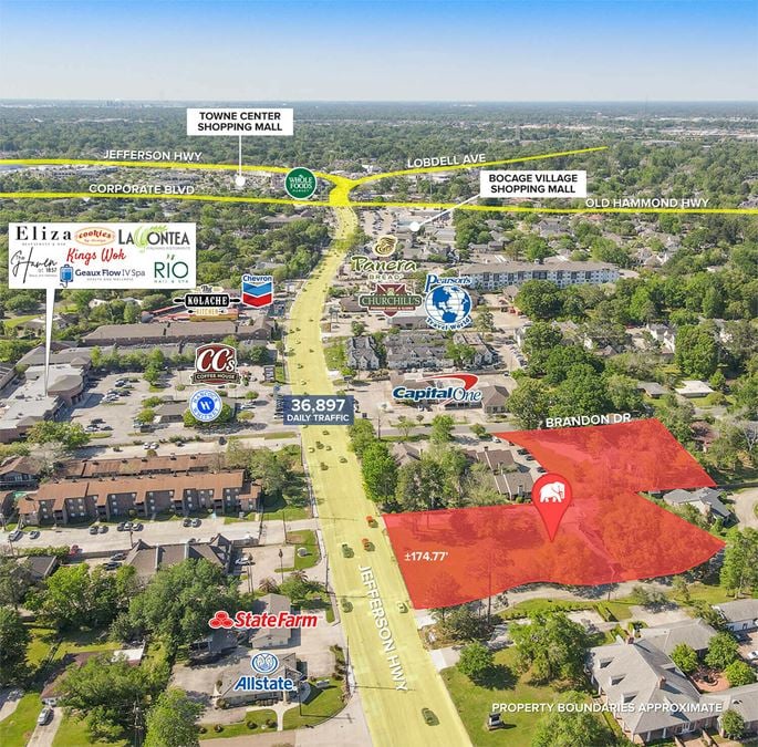 Build-to-Suit Opportunity on Jefferson Hwy near BR Country Club