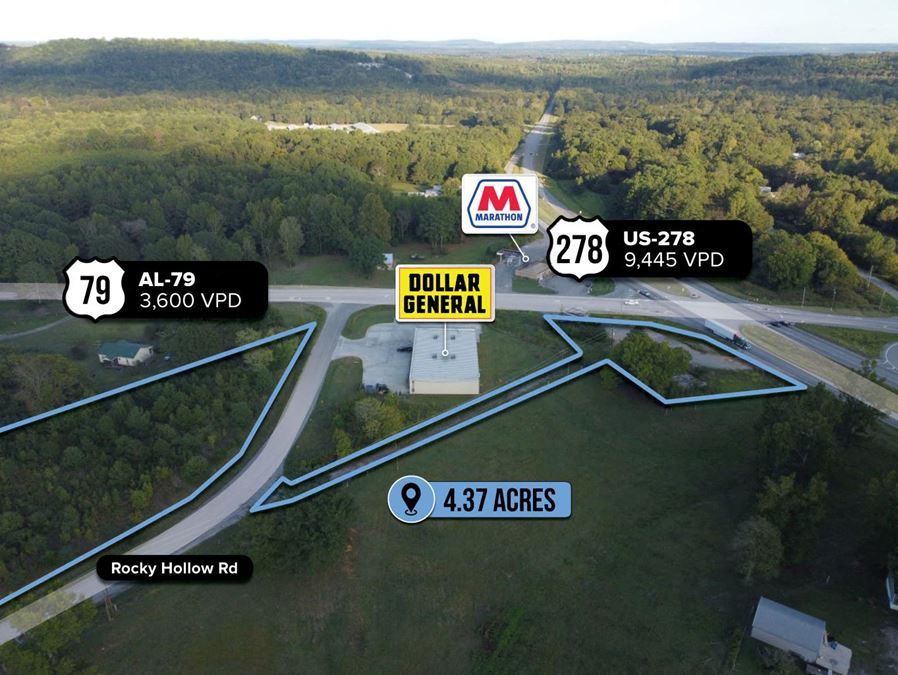 $1 Auction – 4.3 Acres | 13K VPD | Dollar General Adjacent  | Birmingham MSA