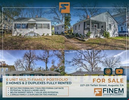 Multi-Family space for Sale at 227 & 231 Telfair St in Augusta