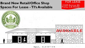 New Retail/Office Shop Spaces - TI's Available