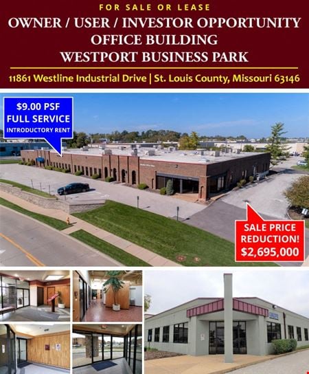 Office space for Sale at 11861 Westline Industrial Drive in St. Louis