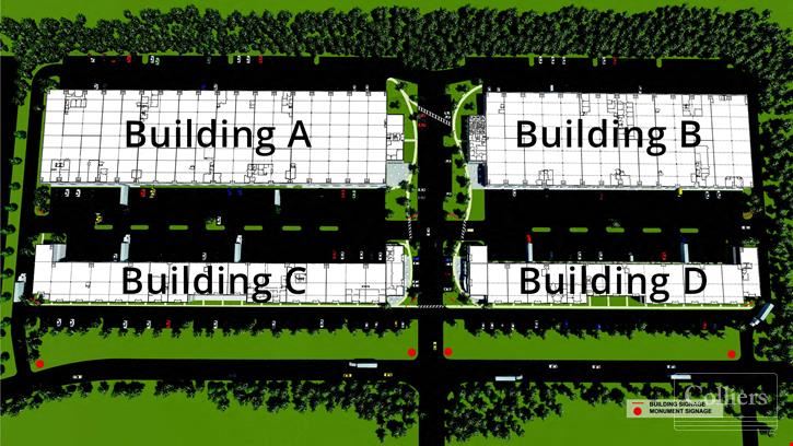 376,000 SF in Four Flex and Warehouse Buildings (warehouse suites from 4,000 SF up to 16,000 SF available)