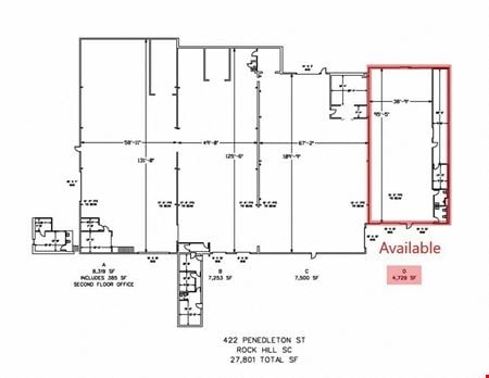 Industrial space for Rent at 414 Pendleton St in Rock Hill