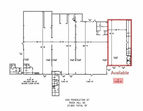 4,729 SF Warehouse