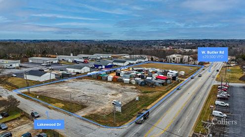 ±4.65-Acre Corner Lot for Sale on W. Butler Road in Greenville