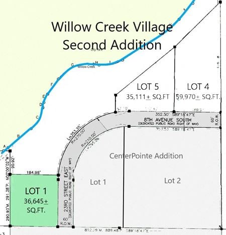 Photo of commercial space at LOT 1 WILLOW CREEK VILLAGE 2ND ADDITION CITY LANDS 33-117-52 in Watertown