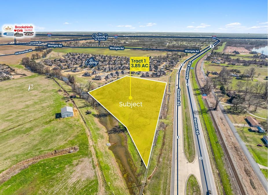 Versatile Land Tracts for Development in N Bossier- Wemple, Old Brownlee, Benton Rd