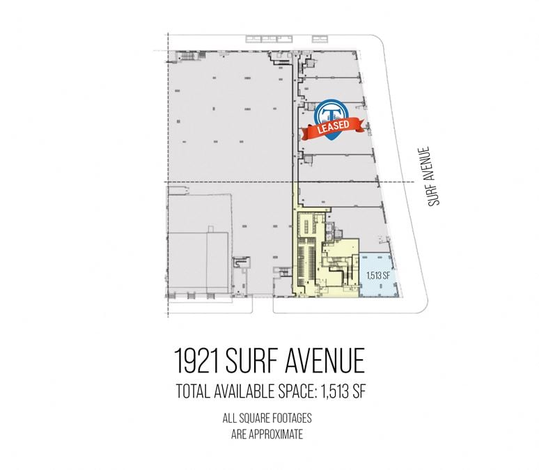 1,513 SF | 1921 Surf Ave | Brand New Corner Retail Spaces for Lease