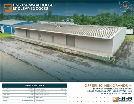 Industrial space for Rent at 1827 Killingsworth Rd in Augusta