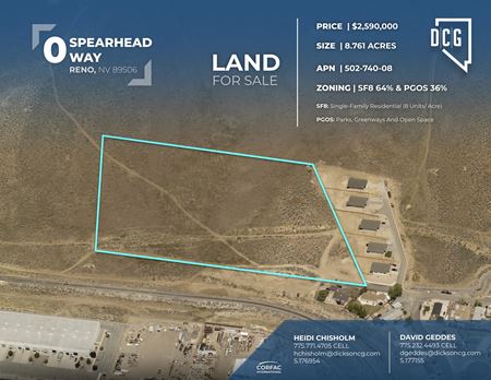 VacantLand space for Sale at Spearhead Way in Reno