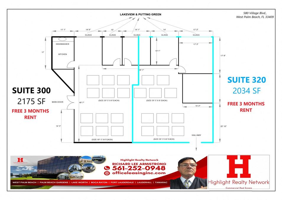 2175 SF Suite 300 Professional and Medical Office Space