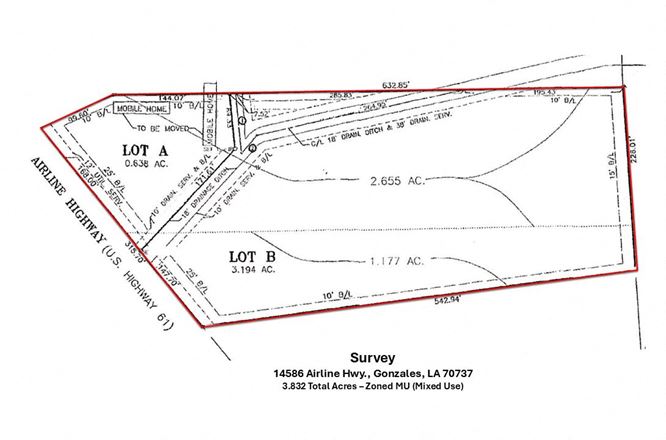 3.8 Acre Development Site on Airline Hwy.