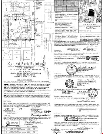 VacantLand space for Sale at 200 Tulip Avenue - Central Park Subdivision in McAllen