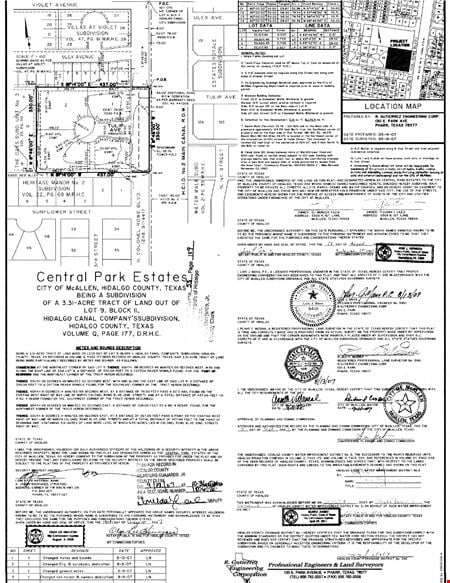 VacantLand space for Sale at 200 Tulip Avenue - Central Park Subdivision in McAllen