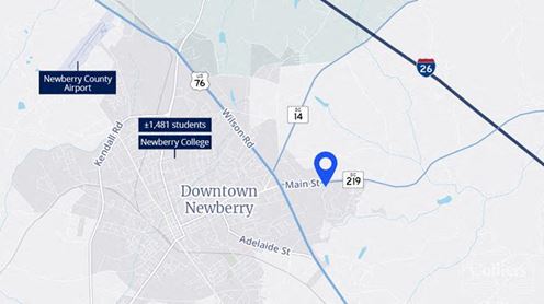Ground Lease or Build-to-Suit | ±4.89 Acres with Excellent Visibility in Newberry SC