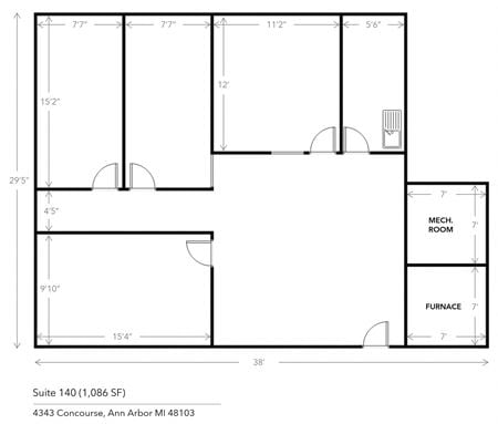 Office space for Rent at 4343 Concourse in Ann Arbor