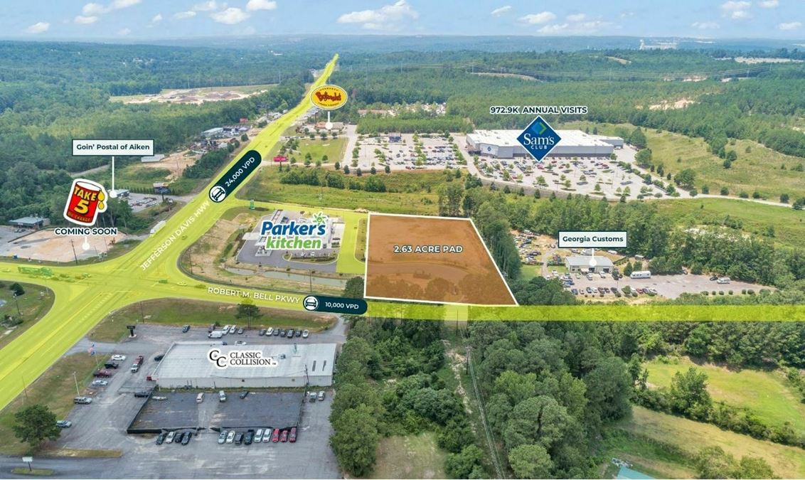 2.63 Acres | Signalized Corner | 33.5K Combined VPD