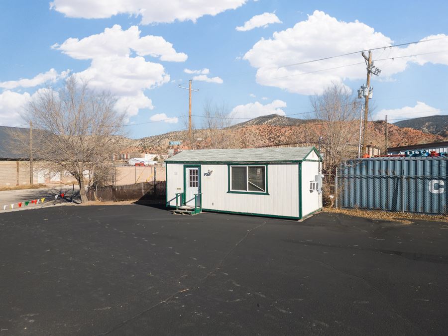 Paved Commercial Lot with small Portable Office