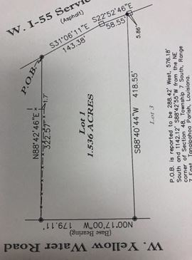 1.54 Acres facing I-55 in Pontchatoula