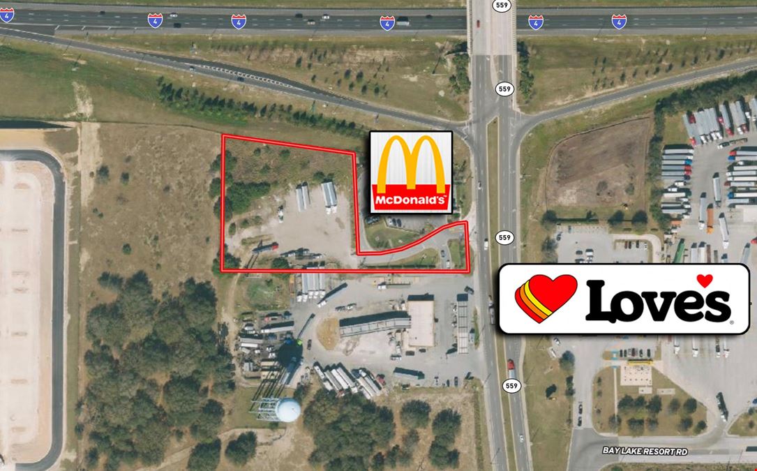 2.4 Acre Commercial Development Hotel/ Restaurant Site just off I-4